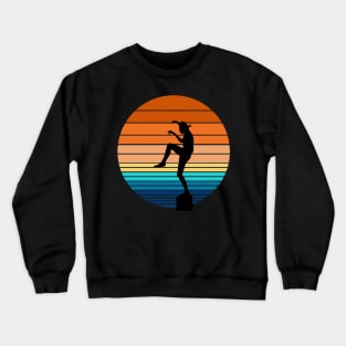 Retro Sunset Karate Crewneck Sweatshirt